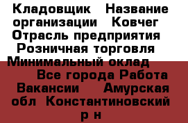 Кладовщик › Название организации ­ Ковчег › Отрасль предприятия ­ Розничная торговля › Минимальный оклад ­ 25 000 - Все города Работа » Вакансии   . Амурская обл.,Константиновский р-н